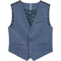 We fashion Bodywarmer blauw gemêleerd