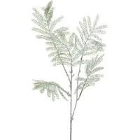 J-Line Tak mimosa bladen+glitters plastiek groen
