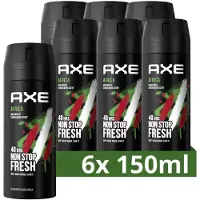 Axe Africa deodorant bodyspray - 6 x 150 ml | Deodorant van