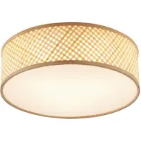 QAZQA Oriëntaalse bamboe plafondlamp naturel 40cm - Tremmo