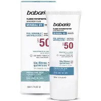 Babaria Zonnebrandcreme - - SPF50 - Mineraal - Gevoelige Huid - Crème