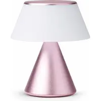 Lexon Design Draagbare LED-lamp LUMA | M - een modern verlichtingsoplossing, verkrijgbaar in verschillende kleuren: donkerrood, zacht goud, titanium, gepolijst aluminium, lichtroze.