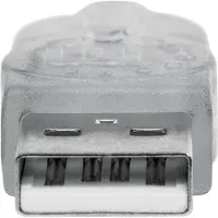 Manhattan 336314 USB Kabel A -> A St/Bu 1.80m silber Verl.