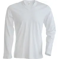 Kariban T-shirt V-hals lange mouwen K358