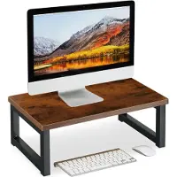 Relaxdays Monitortischerhöhung, Monitorstijgers, Bruin