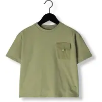 Koko Noko T-shirt olijfgroen Jongens Stretchkatoen Ronde hals Effen - maat 134