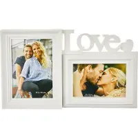 Zep - Romantische Multi Fotolijst Caracas White voor foto's 1x 10x10 1x 13x18 afmeting 35x21 cm - XB12W