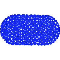 Overig Msv Antislip Badmat Galets - Blauw - 36x69cm