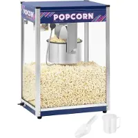 Royal Catering Popcornmachine blauw - 16 ons - XXL