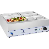 Royal Catering Bain-Marie - 2.000 W - 6 x 1/3 GN-containers - met aftapkraan