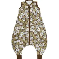 Meyco Baby Vintage Flower baby winter slaapoverall jumper - chocolate - 80cm - 2.0 TOG