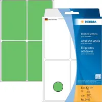 Herma Etiket 2495 52x82mm groen 128stuks - 3 stuks