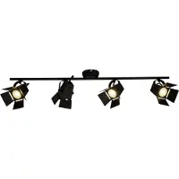 Brilliant LED Plafondlamp Movie 4-lichts 5W zwart