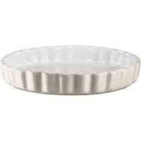 MÄSER taartvorm, quichevorm, fruitcakevorm, kras- en snijbestendig, ronde bakvorm met golfrand, Ø 27 cm, keramiek, grijs