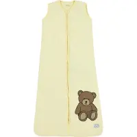 Meyco Baby Teddy Bear baby slaapzak gevoerd - 2-pack - soft yellow - 110cm - 2.0 TOG