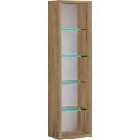 VCM RasitoL wandkast wandmontage 5 planken eik decor.