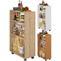 VCM Tusal keukenmodule op wielen eik decor.