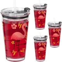Relaxdays 4x drinkglas, Drinkglazen, Transparant