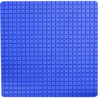 MSV Douche/bad anti-slip mat badkamer - rubber - blauw - 54 x 54 cm - Badmatjes