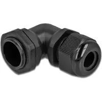 DeLOCK Kabelwartel 90 ° schuine pg16 zwart