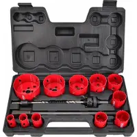 AWTOOLS : Boorsets met cirkelvormige boorkopjes, uitfreessets van bimetaal, set van 15 stuks, 19-76mm