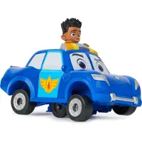 Firebuds Disney Junior DFB VHC Actiefiguur Jayden en Piston GML, Politiewagen, geschikt voor kinderen vanaf 3 jaar, plastic, zwart, blauw, wit