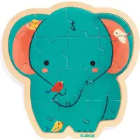 Djeco puzzel olifant 14 stukjes