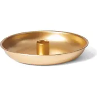 Novaliv Ronde metalen kaarsenhouder, diameter 18 cm, gouden kaarsenhouder, kaarsenbord, decoratieve schaal, kerstdecoratie, tafelkaarsen, kaarsenhouder, kaarsenstoker, adventskrans, scandinavisch chic