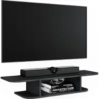 Vicco Lorio TV-meubel – 105 x 18.2 cm met open vakken Zwart beton