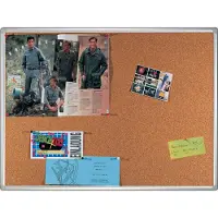 Franken prikbord PRO, kurk, wandmontage in staand en liggend formaat, aluminium frame, 1500 x 1000 mm, KT8409