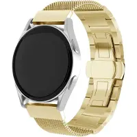 Strap-it Luxe metalen Milanese band geschikt voor Huawei Watch GT 2 42mm / GT 3 42mm / GT 3 Pro 43mm - goud