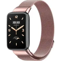 Strap-it Milanees Smartwatch bandje - Geschikt voor Xiaomi Smart Band 7 Pro Milanese band - roze - Horlogeband / Polsband / Armband