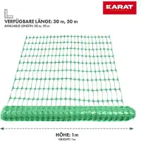 Floordirekt Afsluiting Chester, gaas: 10x4 cm, hoogte: 100 cm, lengte: 50 meter, kleur: groen