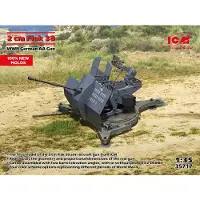 ICM Modelbouwpakket Militaire voertuigen - 35717 Flak 38 - WWII Duitse AA Gun - Kanon Plastic - 1:35 - Modelbouw