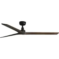 Faro Klim Plafondventilator Black | Walnut | L (Ø150cm) | Without light