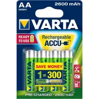Varta Oplaadbare AA / HR6 Ni-Mh Batterijen (4 stuks, 2600 mAh)