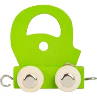 Small Foot - houten lettertrein groen - q - 12 stuks
