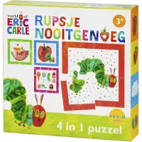 Bambolino toys Rupsje Nooitgenoeg 4-in-1 Kinderpuzzel - 4, 6, 9 en 16 stukjes - Peuter en kleuter speelgoed - Voor meisjes en jongens - Vanaf 3 jaar -