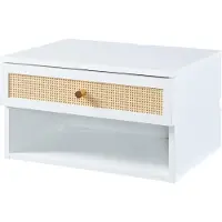 En.casa Wandrek Eiker met lade 40x31,5x23 cm wit en rotan look []