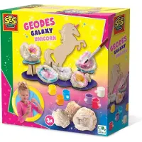 SES Creative 14767 Geode-eenhoorns Galaxy - Magische geodes om open te breken, speelgoed voor kinderen vanaf 8 jaar, knutselset voor kinderen, 8 jaar en ouder, meerkleurig