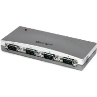 StarTech.com Hub serie RS232 - STARTECH - USB naar 4x DB9 adapter - Voeding via bus - Compact ontwerp - PC, Mac