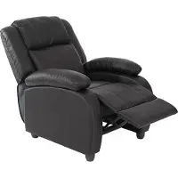 MCW TV fauteuil Lincoln, kunstleer ~ zwart