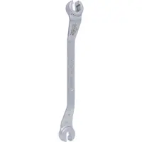 Ks Tools 517.0270 Chromeplus open dubbele ringsleutel, gebogen, 10 x 11 mm