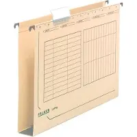 Falken Hangmappen UniReg, A4-formaat, voor ca. 400 vel, kartonnen bodem 40 mm, Blauwe Engel, gerecycled karton, lichtbruin, 25 stuks