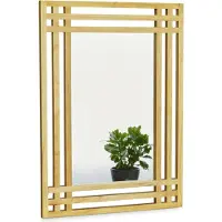 Relaxdays - wandspiegel houten rand - badkamerspiegel - dennenhout spiegel groot