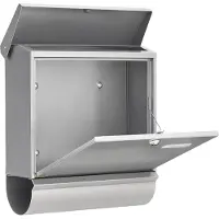 Burg wachter Wandbrievenbus Comfort - Staal - Zilver - 38,8x43,7x15,4cm