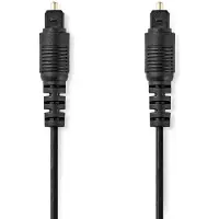 Ginza.se Optische Audiokabel | TosLink Male | TosLink Male | 10.0 m | Rond | PVC | Zwart | Label - CAGL25000BK100