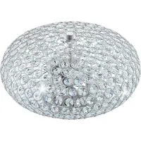 Eglo Clemente - Plafondlamp - 2 Lichts - Ø350mm. - Chroom - Helder