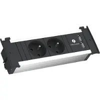 Bachmann KAPSA S 2xUTE 1xUSB oplader, stroomkabel 2,0m, CEE7/7