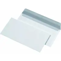 Elepa envelop 110x220 mm, zelfkl., z. venster, wit, 80 g/m2, 1.000 st